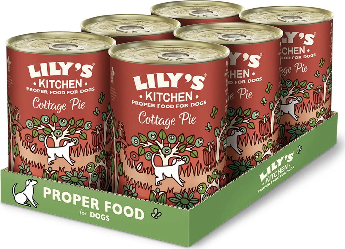 6x Lily's Kitchen Hondvoer Nat Cottage Pie Rund 400 gr