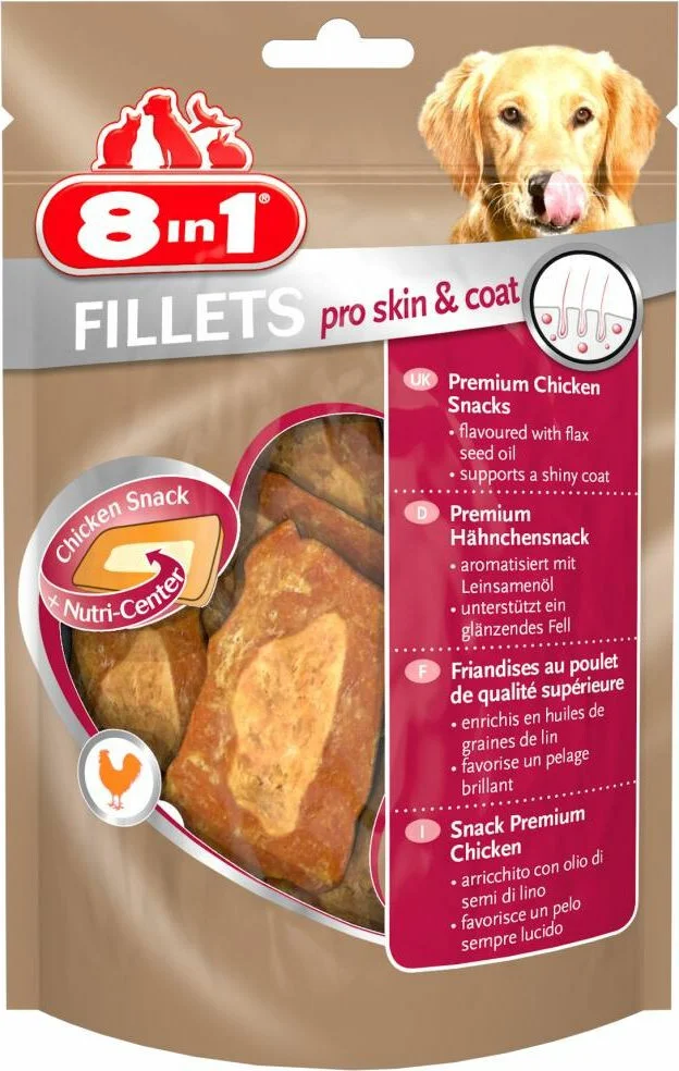 8x 8in1 Fillets Pro Skin & Coat Kip 80 gr