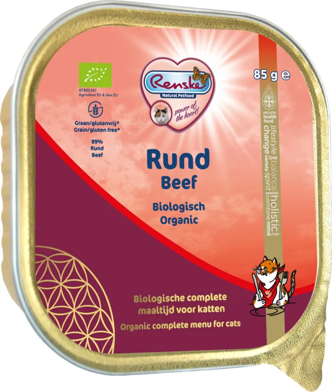 Renske Bio Vers Gestoomd Kattenvoer Nat Rund 85 gr