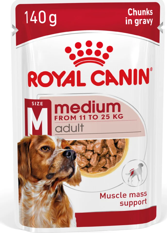 40x Royal Canin Medium Adult Hondenvoer Nat 140 gr