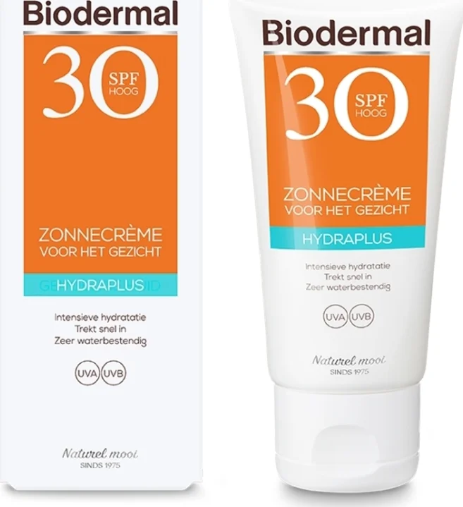 Biodermal Zonnebrand Crème Gezicht Hydraplus SPF30 50 ML