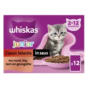 Whiskas Junior Multipack Classic Selectie in Saus 12 x 85 gr