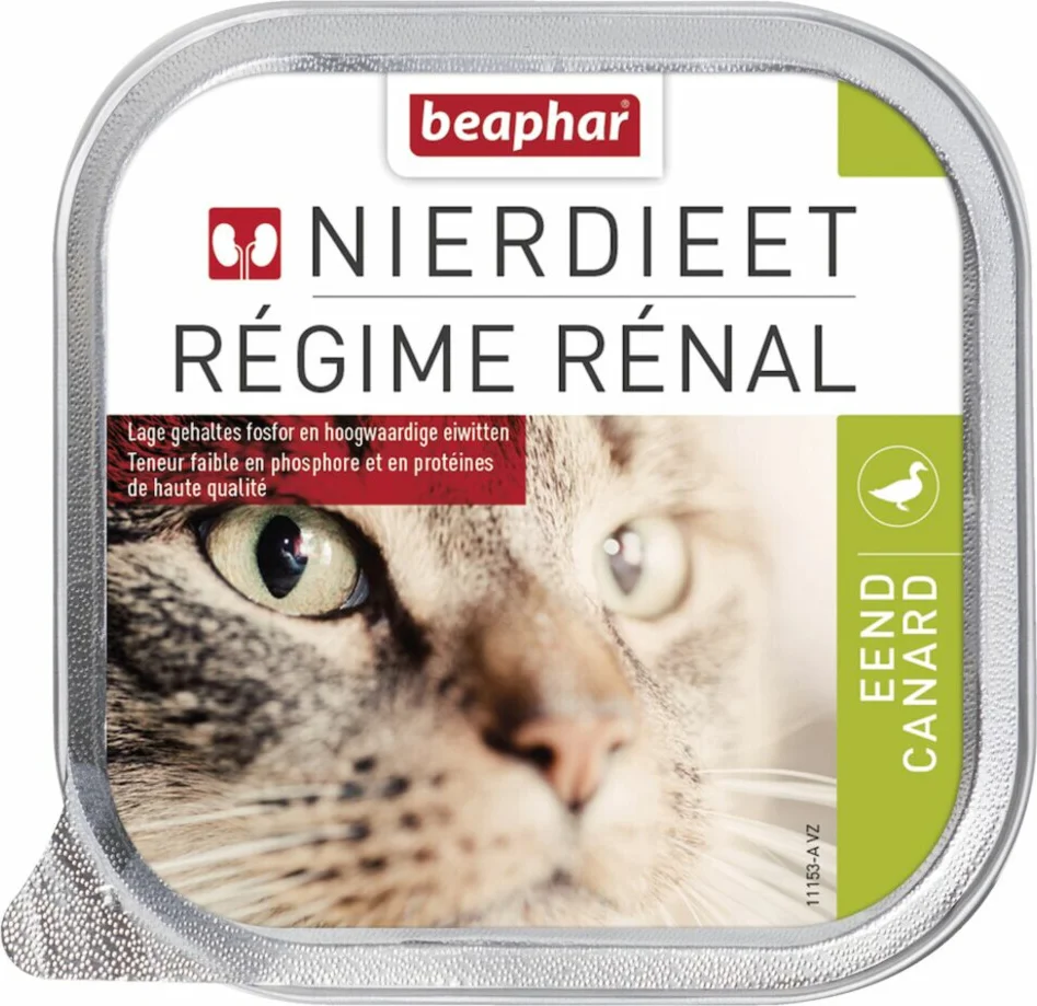 Beaphar Nierdieet Kattenvoer Nat Eend 100 gr