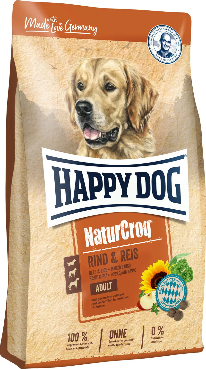 Happy Dog NaturCroq Rind & Reis (Rund en Rijst) - 11 kg