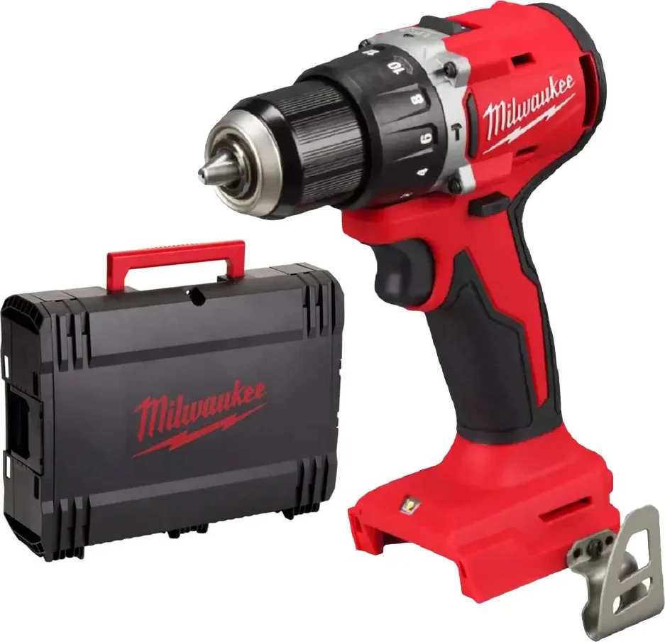 Milwaukee M18 BLPDRC-0X Compacte accu klop-/schroefboormachine 18V Basic Body in HD-Box - 4933492821
