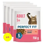 4x Perfect Fit Droogvoer Adult Active Rund 750 gr