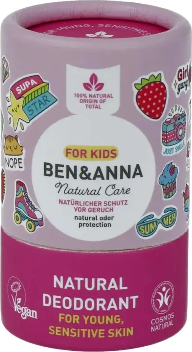 Ben & Anna Natural Deodorant Kids Pink 25GR