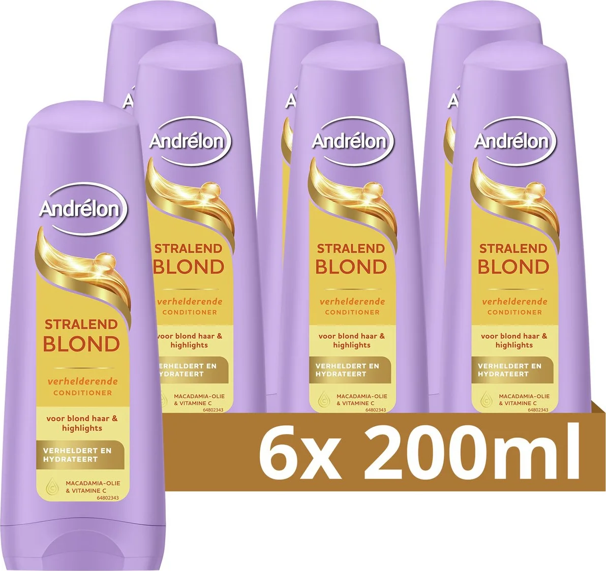 6x Andrélon Conditioner Stralend Blond 200 ml