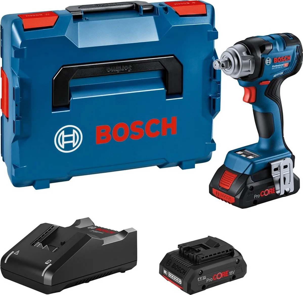 Bosch Professional PRO GDS 18V-330 HC Accu slagmoersleutel 330Nm 1/2" 2x ProCore 4.0Ah + CoMo - 06019L5002