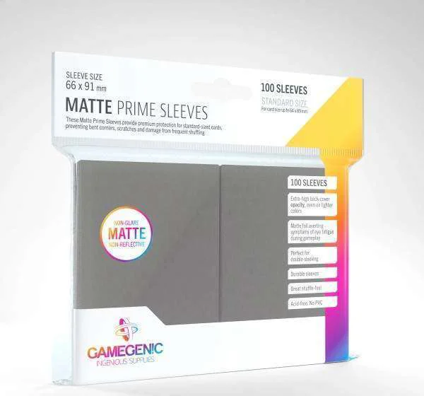 Gamegenic - Sleeves Matte Prime Dark Grey (100 Sleeves)
