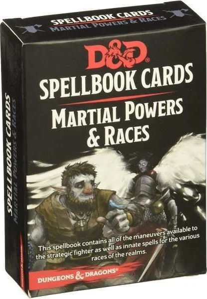 D&D 5.0 Spellbook Cards - Martial Powers and Races