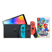 Nintendo Switch OLED Blauw/Rood + Super Mario Bros. Wonder