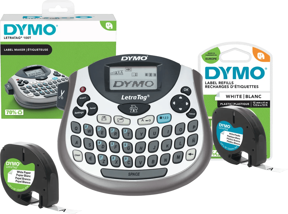 DYMO LetraTag LT-100T Labelprinter Qwerty + 1 extra label