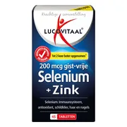 Lucovitaal Selenium & Zink 200 mcg Gistvrij 45 tabletten