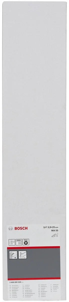 Bosch Professional PRO S-F 3,9x25 Bandschroeven fijne draad | PH2 | 1000 stuks - 2608000550