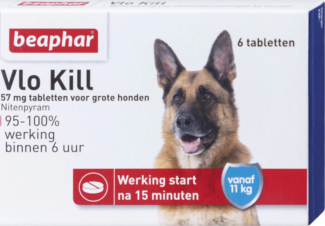 Beaphar Vlo Kill Anti Vlooien Tabletten Hond 11 - 57 kg 6 tabletten