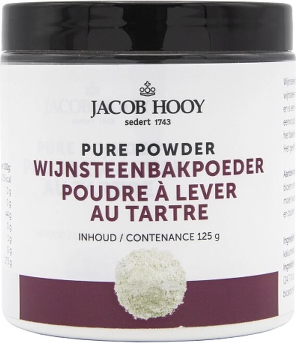 Jacob Hooy Pure Powder Wijnsteenbakpoeder 125GR