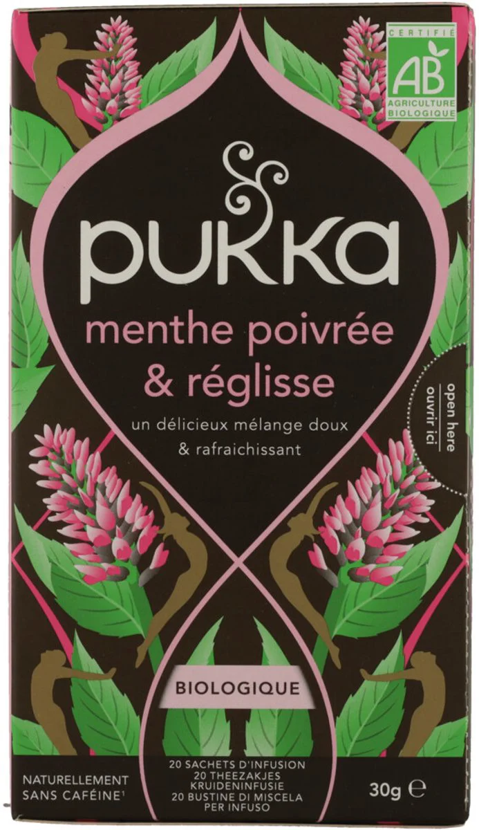 3x Pukka Biologische Thee Peppermint Licorice 20 stuks
