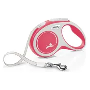 Flexi Rollijn New Comfort Tape S 5 m - Hondenriem - Rood&Lichtgrijs