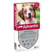 Advantix Spot On 250 Anti Vlooien en Teken Druppels Hond 10 - 25 kg 6 pipetten
