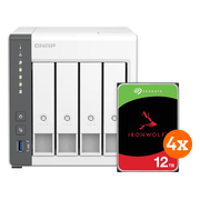 QNAP TS-433-4G + Seagate Ironwolf 12TB 4-Pack