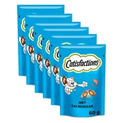 6x Catisfactions Kattensnoepjes Zalm 60 gr