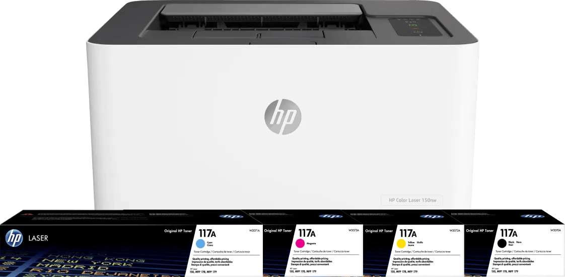 HP Color Laser MFP 150nw + 1 extra set toners