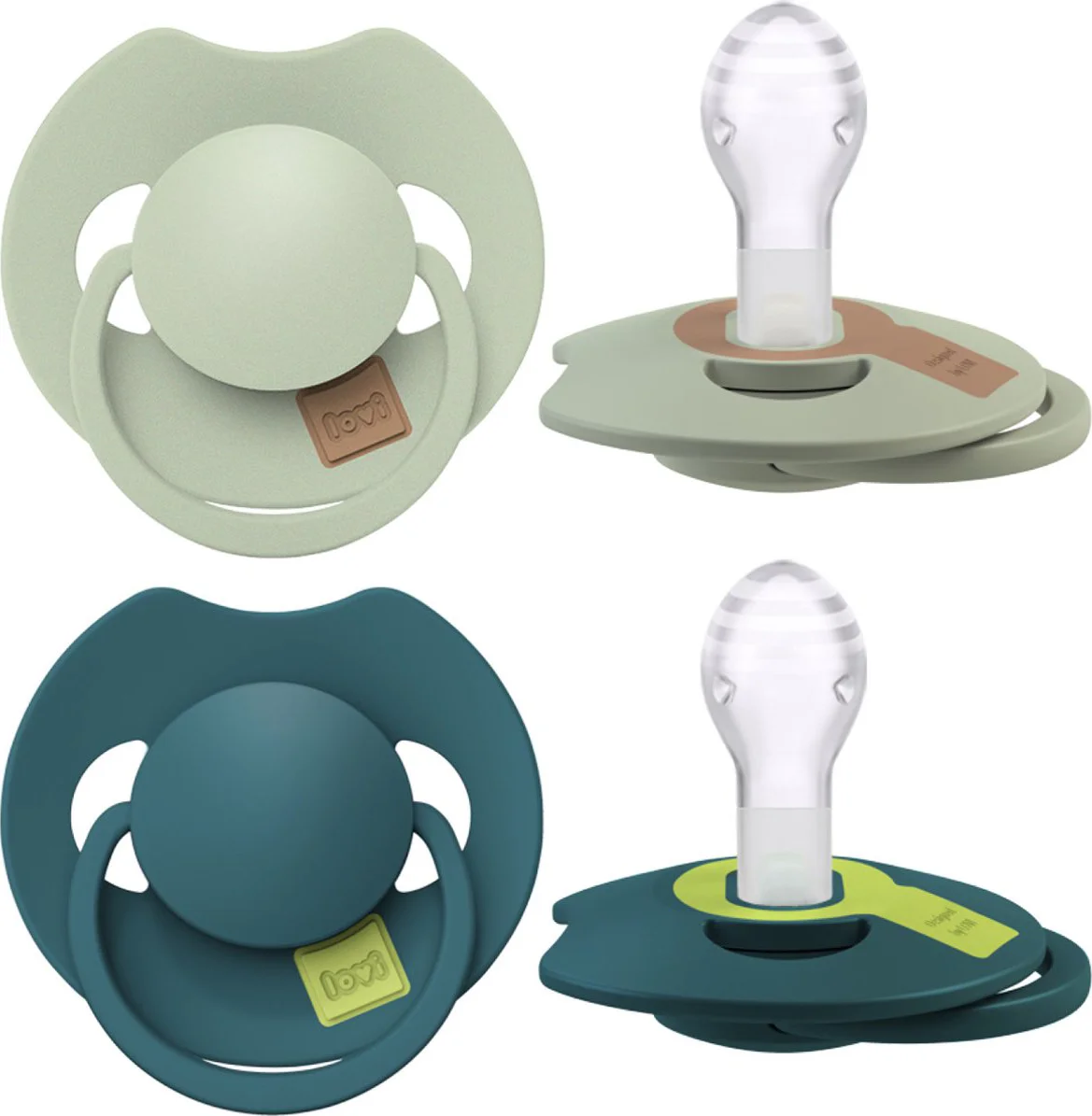 Difrax LOVI Prime Pacifier 18+ Months - Pistachio/Green 2ST