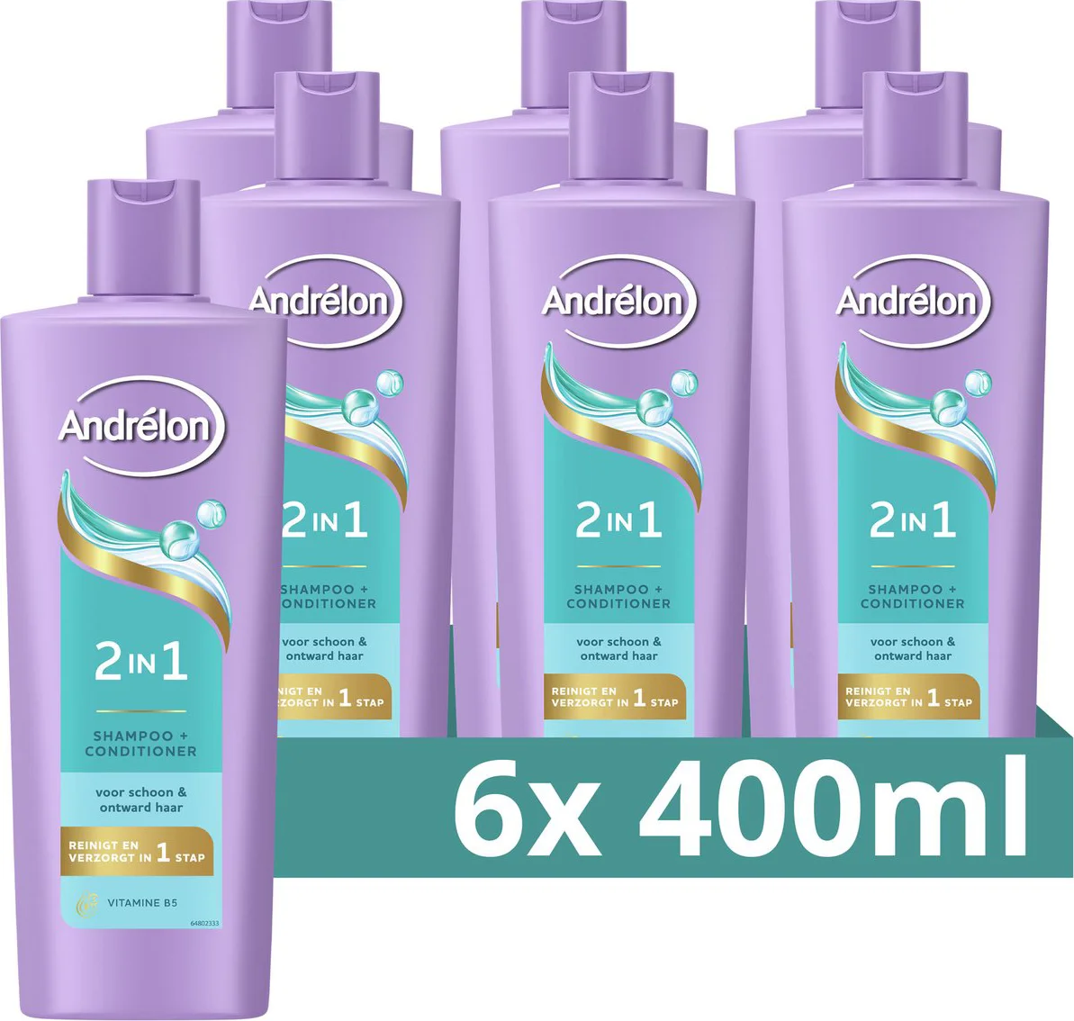 6x Andrélon Shampoo 2-in-1 400 ml