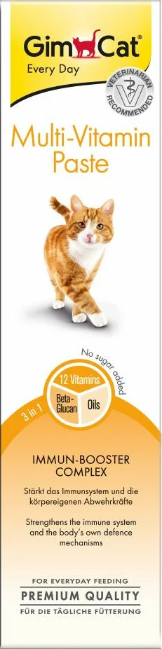 6x GimCat Multi-vitaminepasta + 12 Vitaminen 200 gr