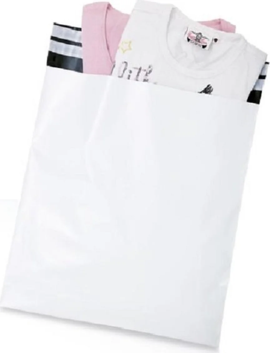 Verzendzakken voor Kleding - Verzendzakken Webshop - Retourstrip - 340mm x 420mm - 50 stuks