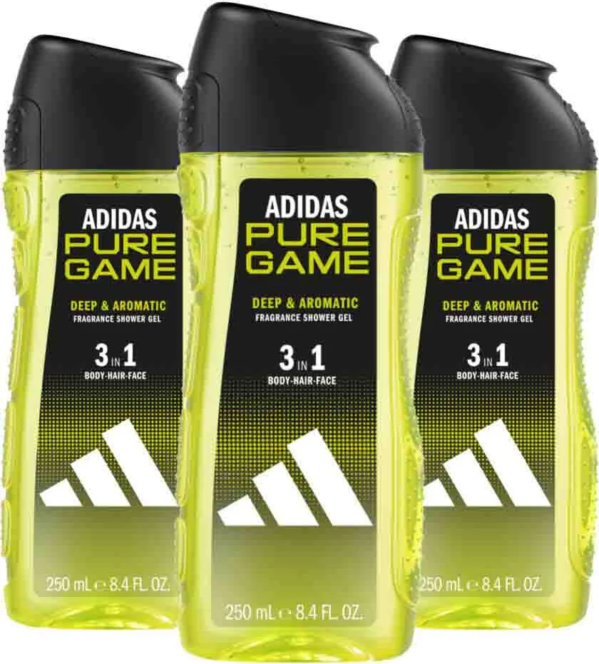 3x Adidas Shower Gel Pure Game 250 ml