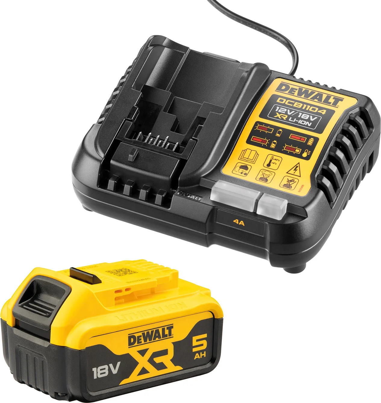 DeWALT DCB1104P1 Starterset 1x DCB184 Accu 5.0Ah 18V XR + Multilader DCB1104