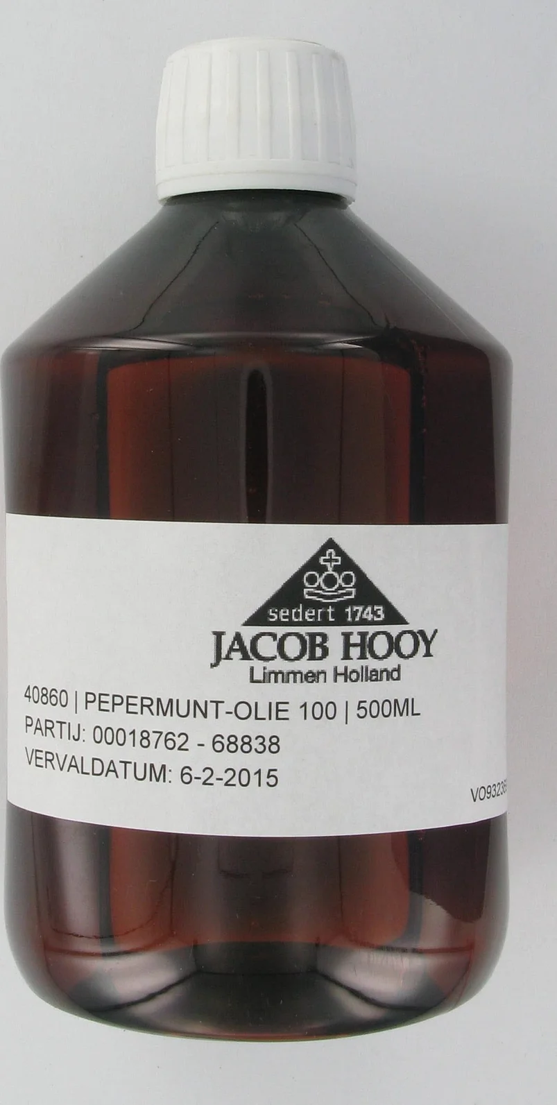 Jacob Hooy Essentiële Olie Pepermunt 500ML