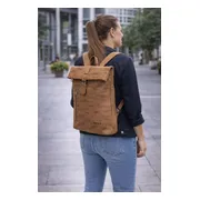 Enrico Benetti Rotterdam 66598 Laptop rugzak / businesstas rolltop rugzak 15" laptopvak- Camel
