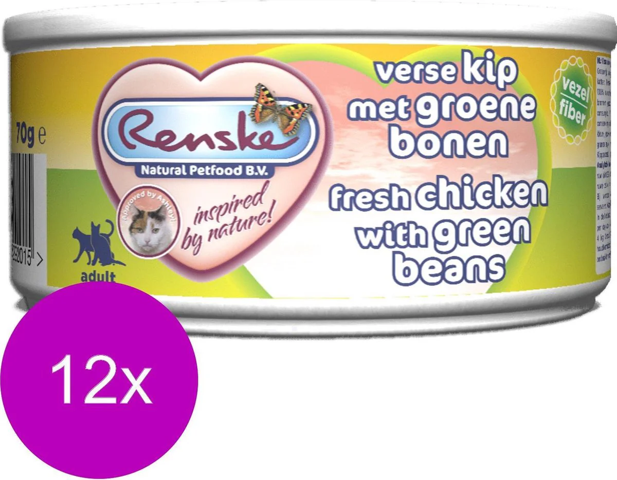 24x Renske Paté Kattenvoer Nat Kip 70 gr