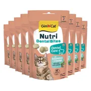8x GimCat Kattensnack Nutri Dental Bites 40 gr