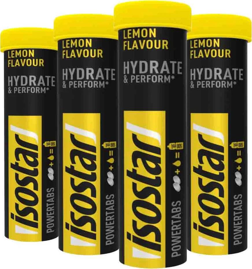 4x Isostar Fast Hydration Powertabs Lemon 10 tabletten