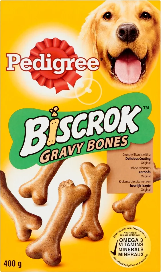 Pedigree Biscrok Gravy Bones Hondensnack 400 gr