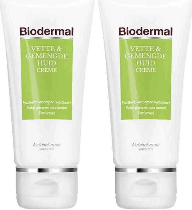 2x Biodermal Gelcrème Vette & Gemengde Huid 50 ml