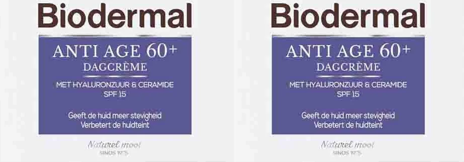 2x Biodermal Dagcrème Anti-Age 60+ 50 ml