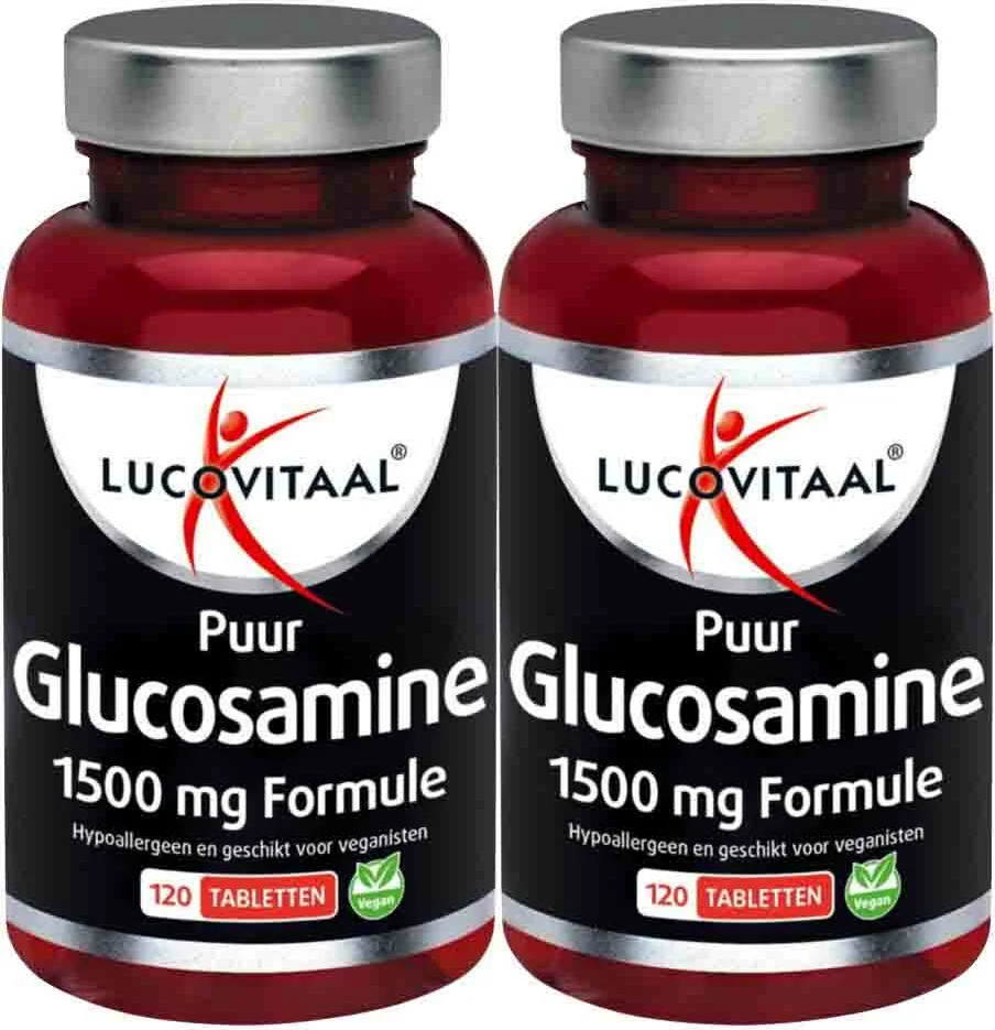 2x Lucovitaal Glucosamine Puur 1500 mg formule 120 tabletten