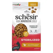 6x Schesir Monoproteïne Promo Kattenvoer Droog Sterilized Kip 1,5 kg