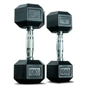 Matchu Sports - Hexa dumbbells - 10KG - Set van 2 - Zwart
