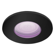 Philips Hue Xamento badkamer inbouwspot White and Color - Zwart - Rond
