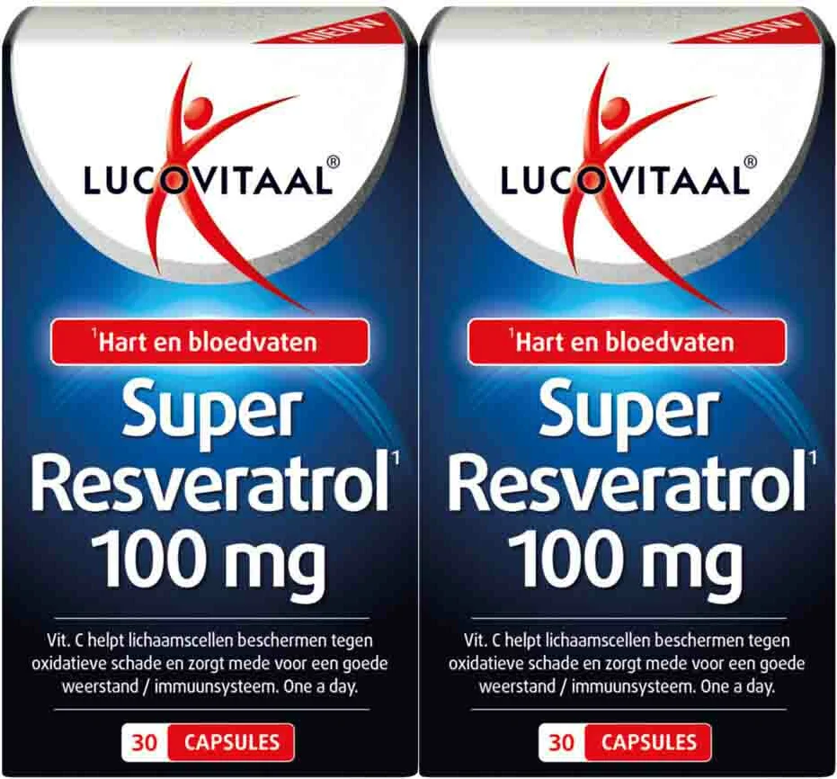 2x Lucovitaal Super Resveratrol 100 mg 30 capsules