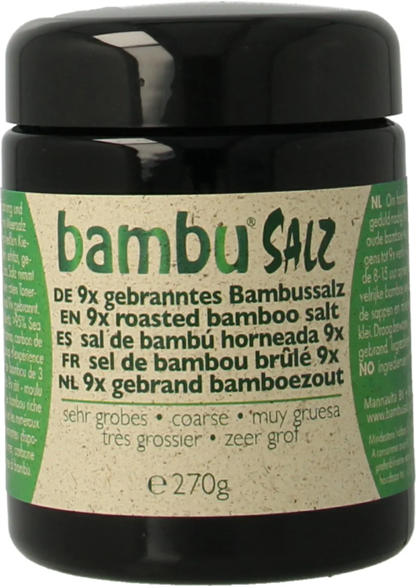Bambu Salz Bamboezout Zeer Grof 9x Gebrand 270GR