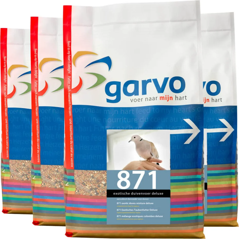 4x Garvo Duivenvoer Exotische Deluxe 4 kg