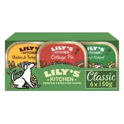 4x Lily's Kitchen Hondenvoer Nat Klassiek Menu Selectiebox 6x150 gr