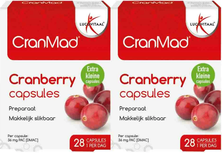 2x Lucovitaal CranMad Cranberry 28 capsules